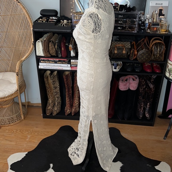 Chelsea & Violet cream lace maxi dress, size xs - Picture 3 of 11